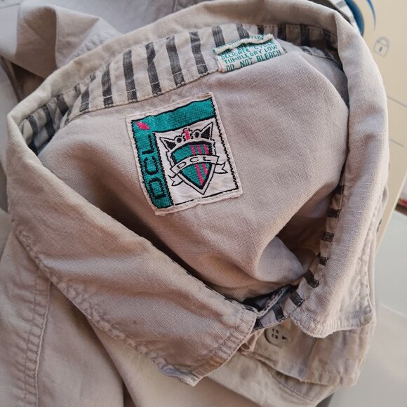 Vintage 1980s New Wave Shirt Mens Large Pullover Logo by DCL Preppy Indy - Picture 7 of 9